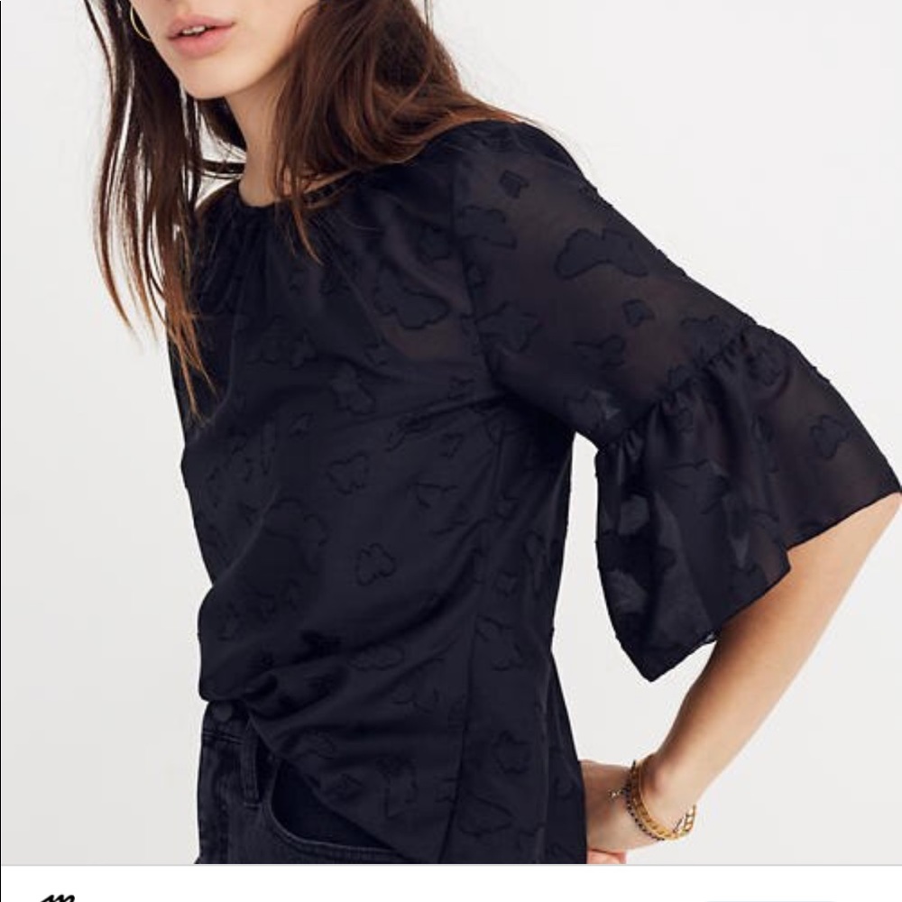 Madewell butterfly jacquard top
